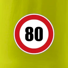 Dopravná značka - obmedzenie rýchlosti 80 Dopravná značka - obmedzenie rýchlosti 80