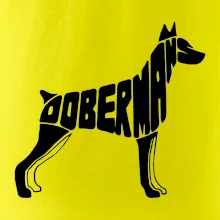 Dobermans - nápis v tele