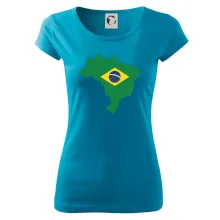 Brazília vlajka v mape