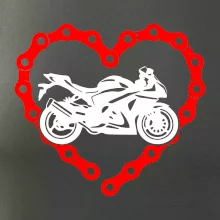 Moto srdce reťaz - cestná