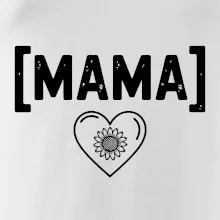 Mama nápis a srdce a slnečnice