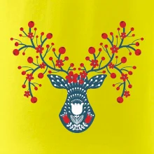 Folklór - jeleň s červenými plodmi
