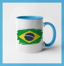 Brazília vlajka štetkou