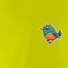 Vtáčik kreslený na prsníku