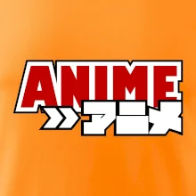Anime nápis červený