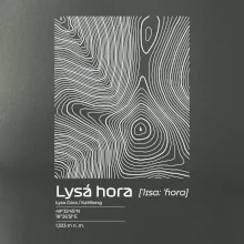 Lysá hora - vrstevnice v obdĺžniku