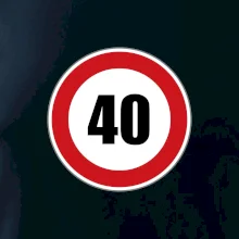 Dopravná značka - obmedzenie rýchlosti 40 Dopravná značka - obmedzenie rýchlosti 40