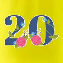 Kvetinové číslo kreslené - 20