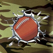 Americký futbal lopta v triku