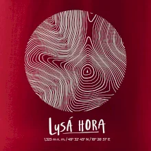 Lysá hora - vrstevnice v kruhu