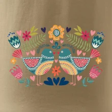 Folklór - dva farebné vtáčiky