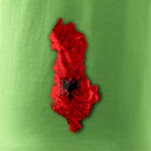 Mapa Albánsko reliéf hôr