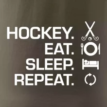 Pozemný hokej eat sleep repeat