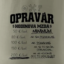 Hodinová mzda - opravár