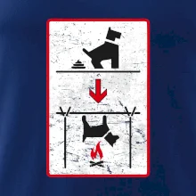 Tričko pre odporcov sraní na chodníku