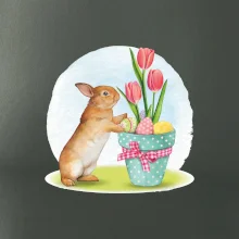 Veľkonočný zajačik tulipány Veľkonočný zajačik tulipány