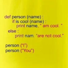 Python I am cool, You are not cool
