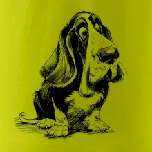 Čiernobiela karikatúra baset