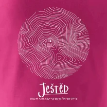 Ještěd - vrstevnice v kruhu