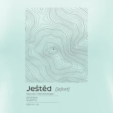 Ještěd - vrstevnice v obdĺžniku