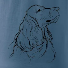 Anglický kokeršpaniel čierna kresba