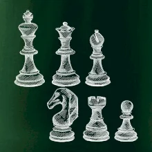 Šachové figúrky kreslené