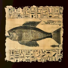 Egyptské hieroglyfy ryba