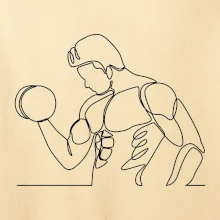 Fitness muž jedným ťahom