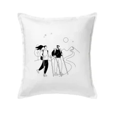 Kreslený pár na výlete