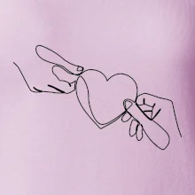 Dve ruky a srdce jedným ťahom