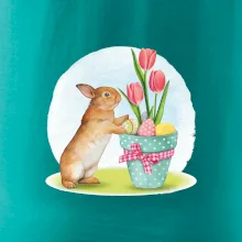 Veľkonočný zajačik tulipány