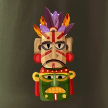 Mayová maska s perím