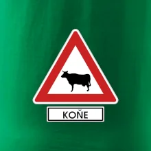 Dopravní značka - Pozor koně / kráva Dopravní značka - Pozor koně / kráva