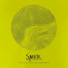 Smrk - vrstevnice v kruhu