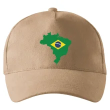 Brazília vlajka v mape
