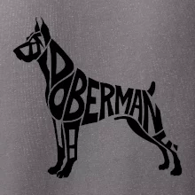 Doberman - nápis v tele