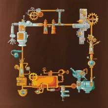 Steampunk farebná zostava