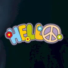 Hello hippie symbol