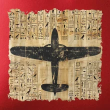 Egyptské hieroglyfy lietadlo