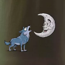 Parové tričko - Vlk a mesiac