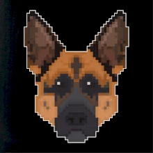 Nemecký ovčiak - Rozpixelovaný Nemecký ovčiak - Rozpixelovaný