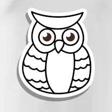 Sova kreslená na prsníku Sova kreslená na prsníku