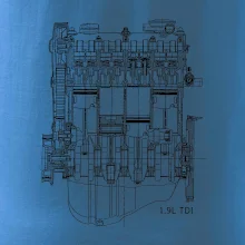 Motor Škoda/ VW 1.9L  TDI ze předu