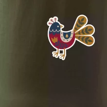 Folklór na prsníku sliepky