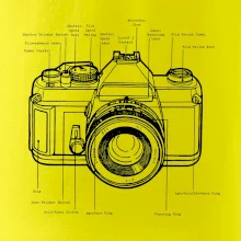 Nákres starý fotoaparát