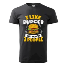 I like burger and maybe 3 people I like burger and maybe 3 people