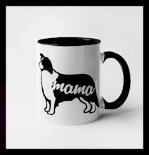 Border kolie mama obrys