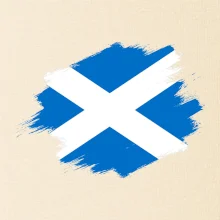 Škótska vlajka kreslená štetcom