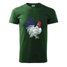 Kohút kreslený biely