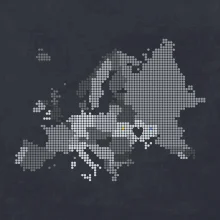 Mapa Európy - srdce v Ukrajine Mapa Európy - srdce v Ukrajine